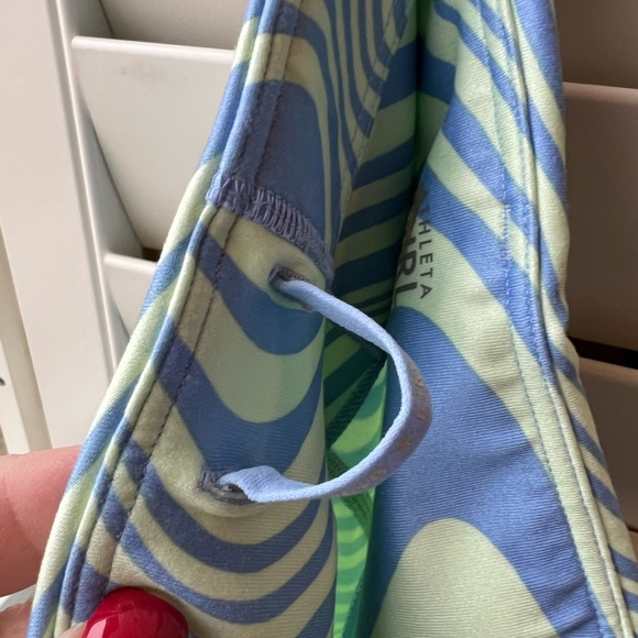 Athleta Girl - NWT - Chit Chat Kick Flare Capri - Blue/Green- L, XL, XXL - Picture 6 of 10